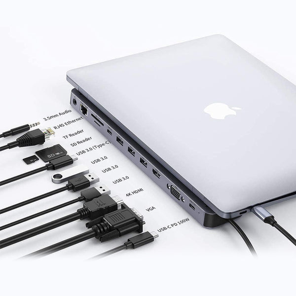 11-in-1 USB-C Multiport Laptop Hub Adapter with 5Gbps Data Transfer Speed