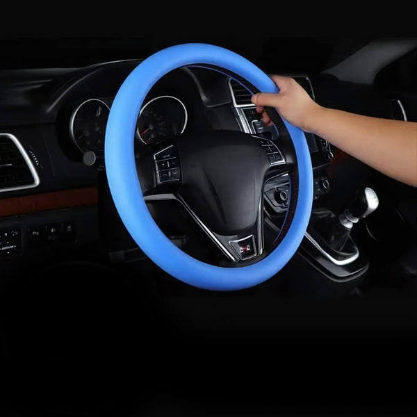 Interior Car Silicone Steering Wheel Cover Heat-Resistant Corrosion-Resistant and Non-Slip