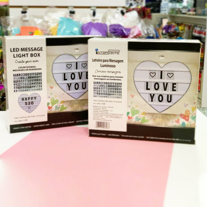 LED Heart Shaped Message Light Box