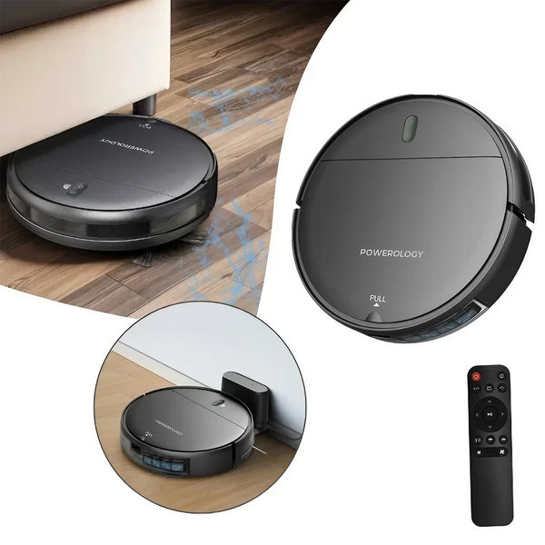 Powerology PPBCHA58 Smart Cordless Robot Vacuum and Mop with 2000Pa Suction Power