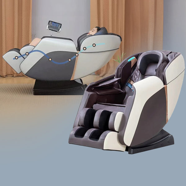 كرسي مساج مع نظام تدليك لكامل الجسم بوسائد هوائية وتدفئة للعناية المتكاملة بالجسم  