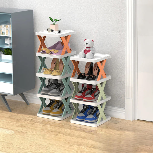 Space-Saving Multi-layer Shoe Rack with Large Storage Capacity