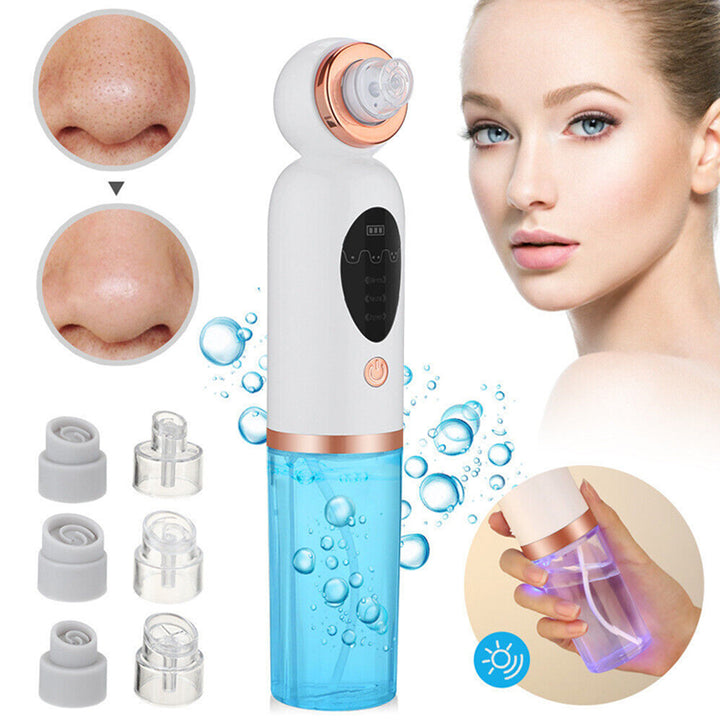 Electric Pore Cleaner and Blackhead and Pimple Removal Device with 5 Rechargeable Suction Heads