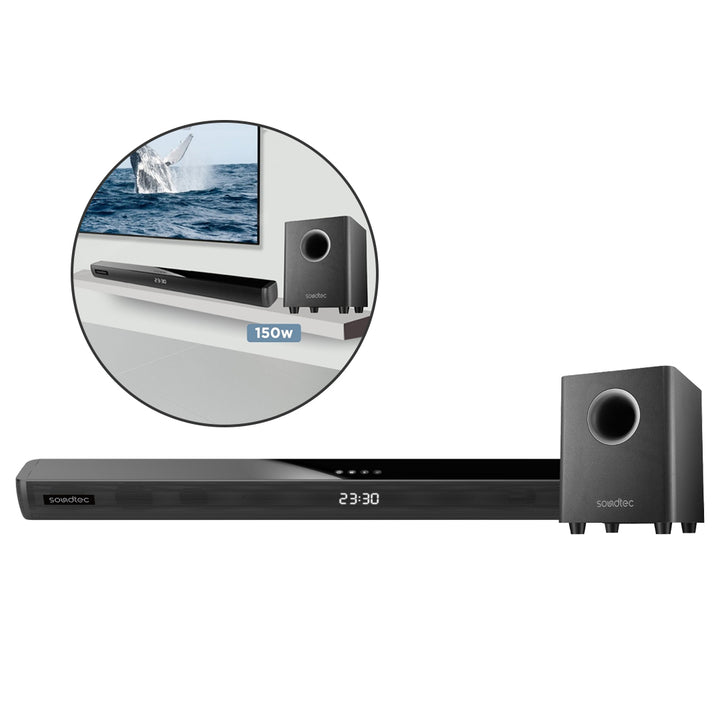 Soundtec By Porodo 2.1 Ch Soundbar With Wireless Subwoofer 