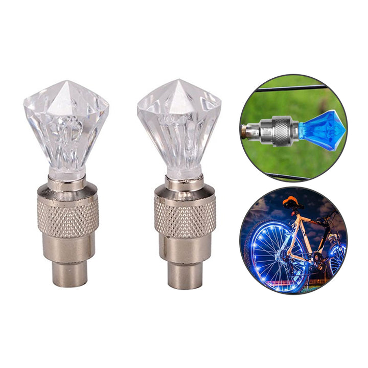 Set Of 2 Diamond Shape Car Tyre LED Lights with Motion Sensor Multicolor light