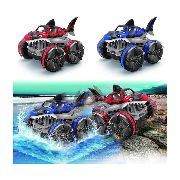 Four Wheel Drive RC Shark Car 360 Degree Rotation With 2.4GHz Remote Control