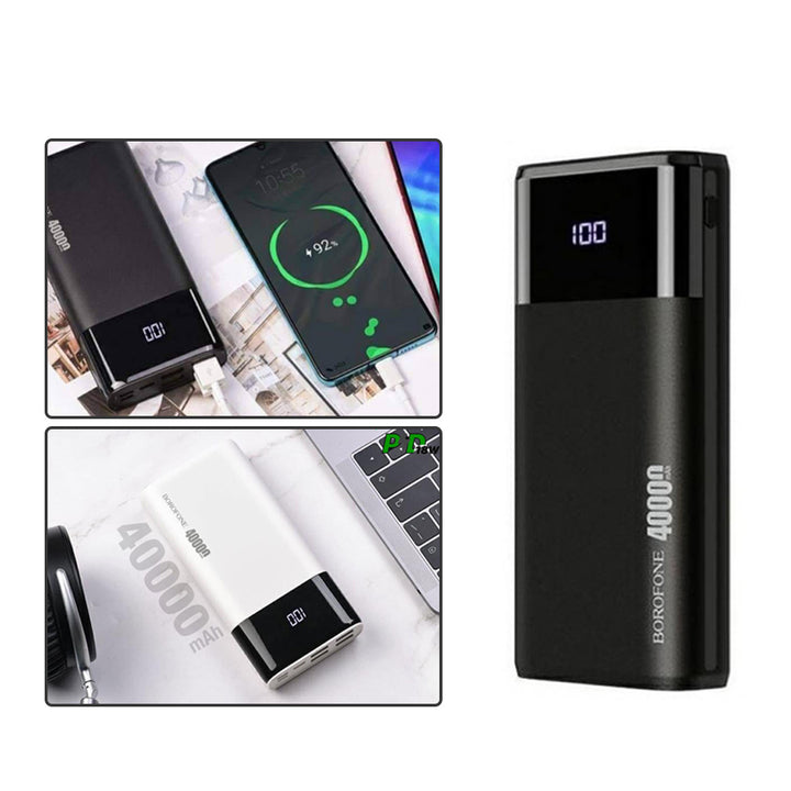 Borofone BT01 40000 mAh Power Bank with 4 USB outputs and LED Screen  