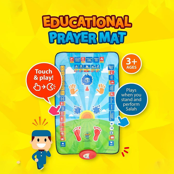 Smart Prayer Mat Foldable and Adjustable Waterproof with Instructional Book