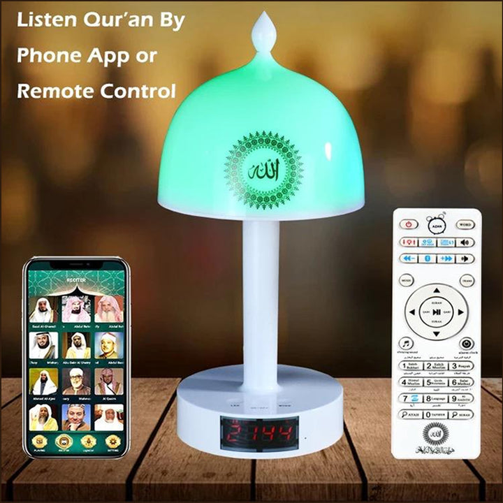 Quran Speaker Lamp Bluetooth Mp3 Player with color changing LED Touch Lamp & Azan Clock  