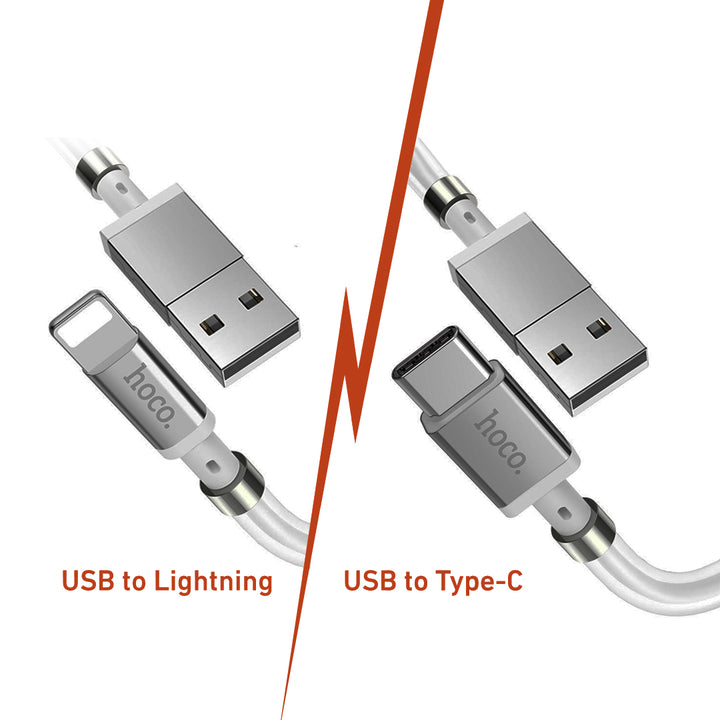 Hoco U91 Magic magnetic Cable USB to Lightning Or USB to Type-C