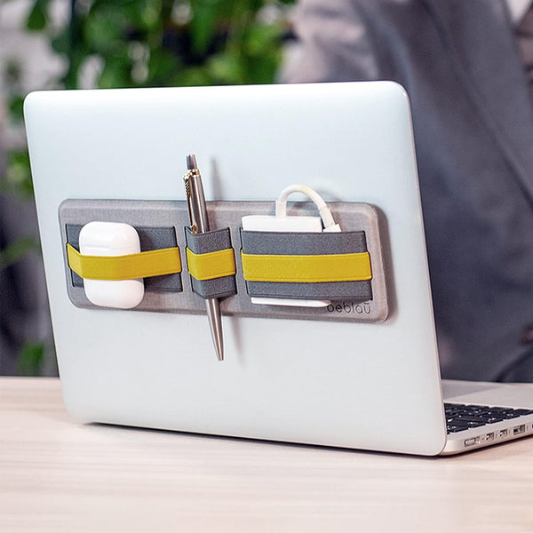 Versatile Adhesive Portable Tech Organizer for Laptops, Cables, Backpacks