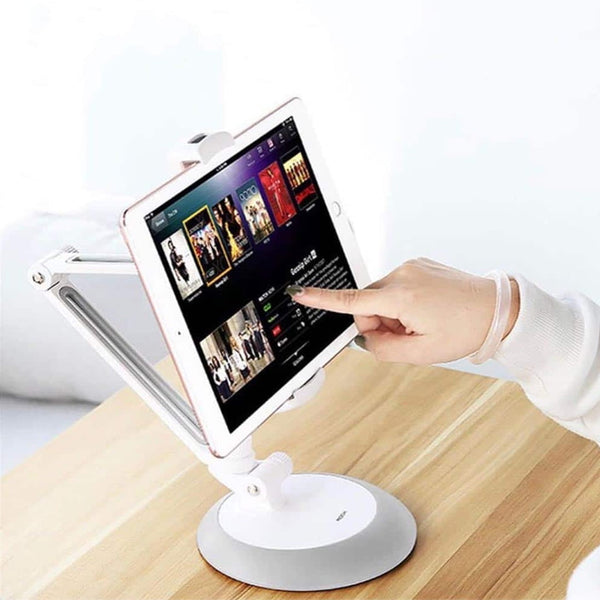 Tidery UNIVERSAL ADJUSTABLE DESKTOP STAND - WHITE COLOR