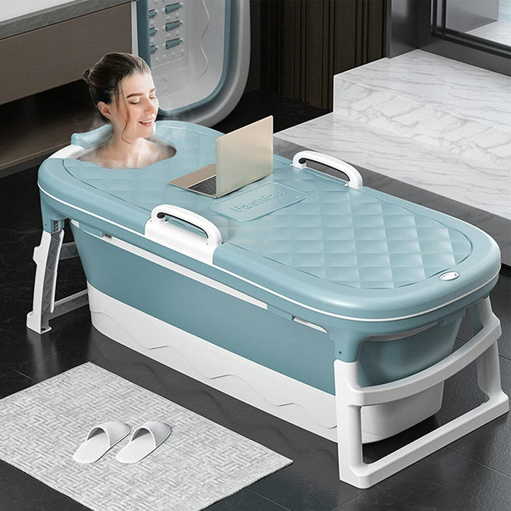 Portable Bathtub Large Folding Plastic Adult Bathtub with Cover