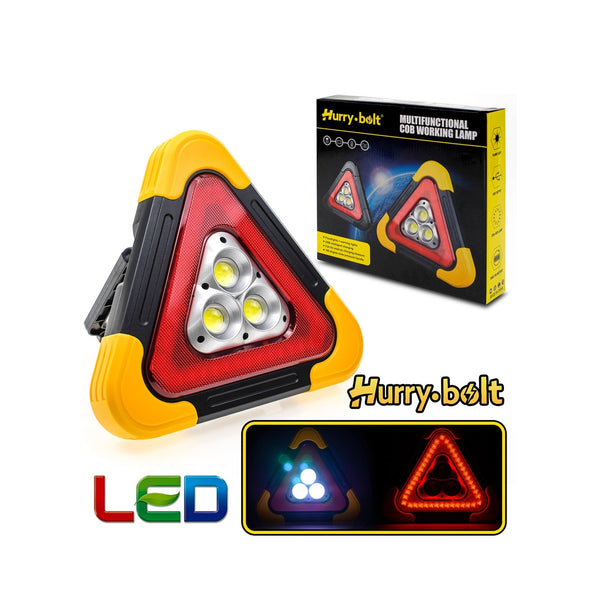 EMERGENCY WARNING TRIANGLE LIGHT - SOLAR & USB CHARGING