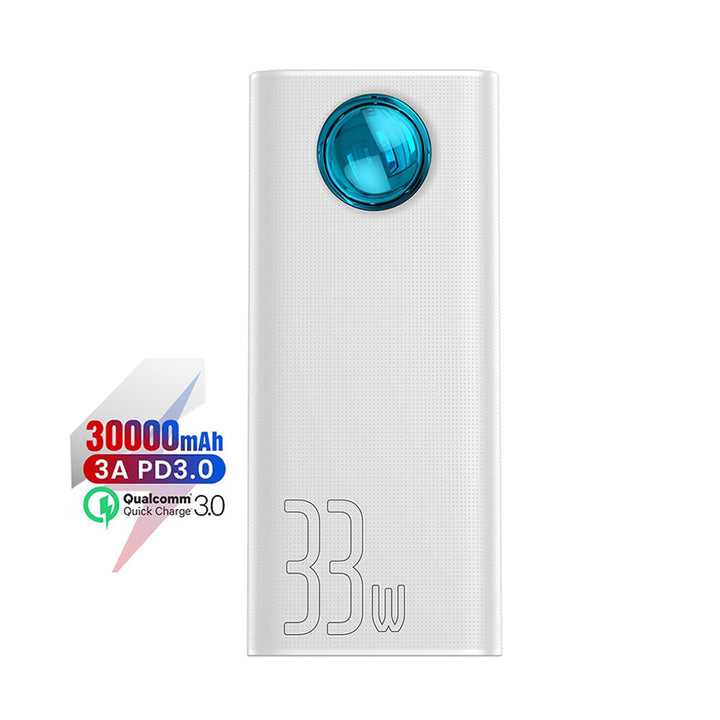 Baseus 30000mAh Power Bank PD SUB 3.0 Fast Charging Portable Charger 33W Powerbank