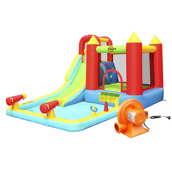 هابي هوب Happy Hop Jump and Splash Double Blaster 9247  مع منفاخ كهربائي