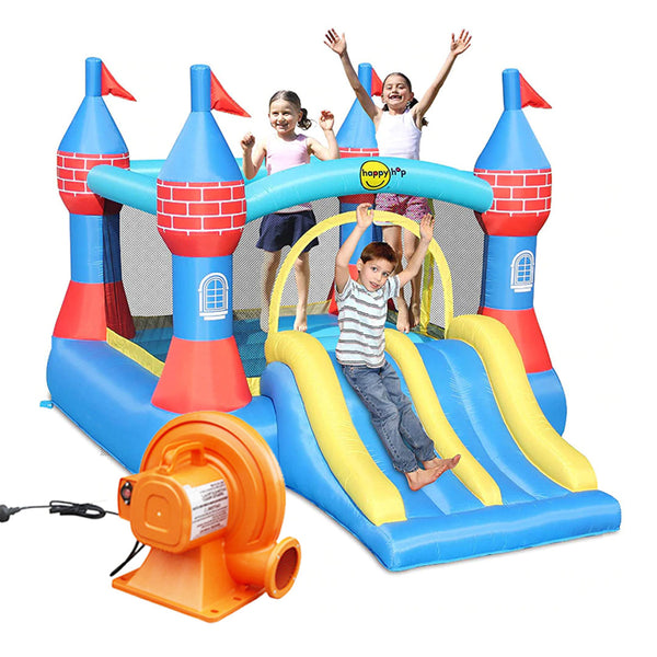 هابي هوب Happy Hop Castle Bouncer With Double Slide 9512 مع منفاخ كهربائي