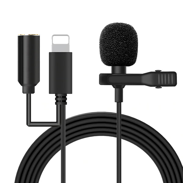 Marvers Lightning to 3.5mm Lavalier Microphone 