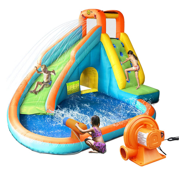 هابي هوب Happy Hop 9117N Water Slide With Pool and Cannon مع منفاخ كهربائي