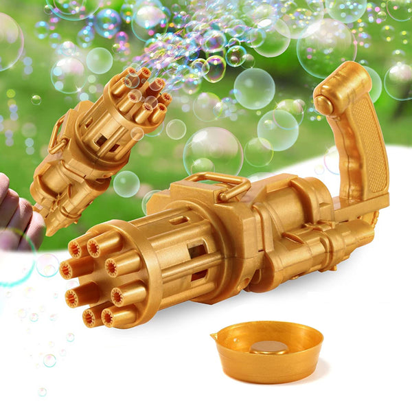 Gatling Bubble Gun, Automatic Gatling Bubble Machine Gun for Boys and Girls