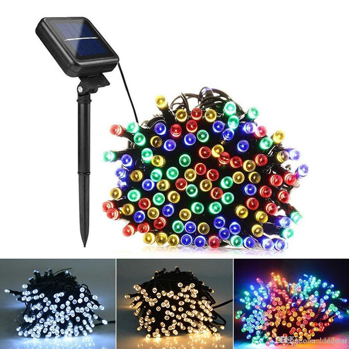 Waterproof Multi Color Solar String Light For Outdoor Decoration (Size: 12Meter 100LED)