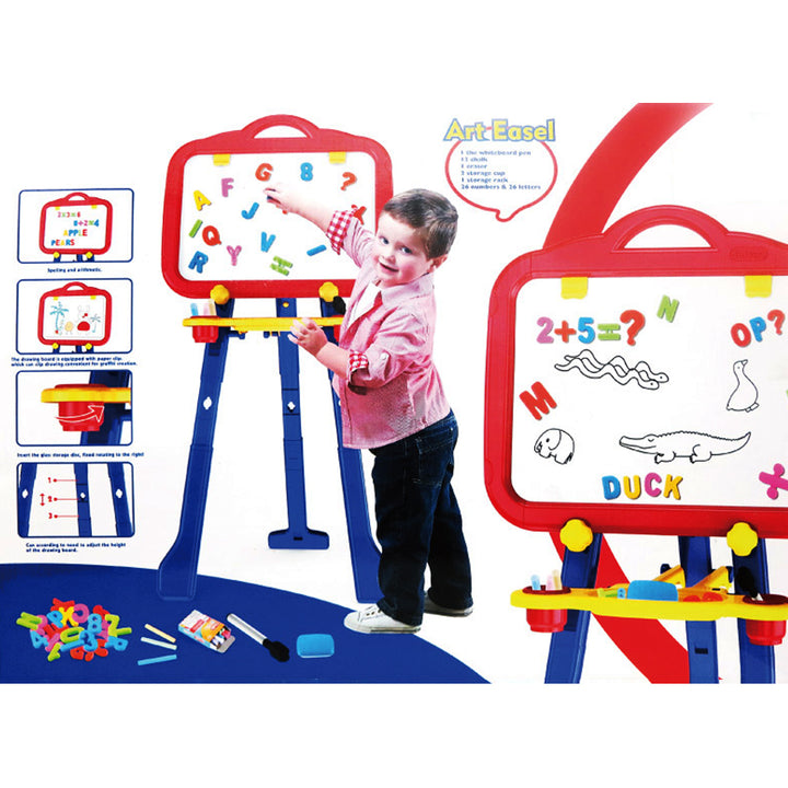 Double-sided Children's Drawing and Writing Board with An Elegant Easel