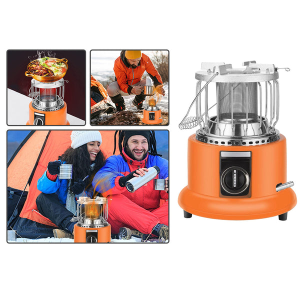 Portable Multi-Use Heating and Cooking Stainless Steel Gas Heater