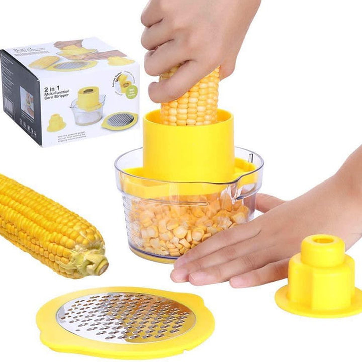 2 In 1 Multi Function Corn Stripper, Peeler, Slicer And Corn Spiralizer