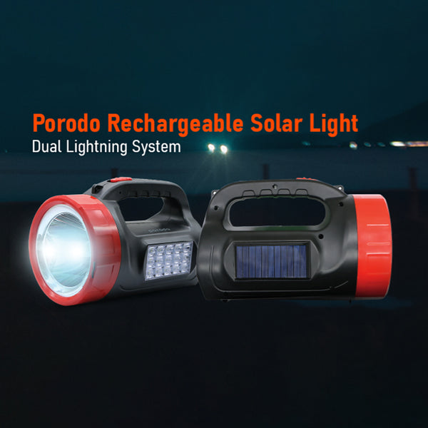 Porodo Rechargeable Solar Light Dual Lightning System 