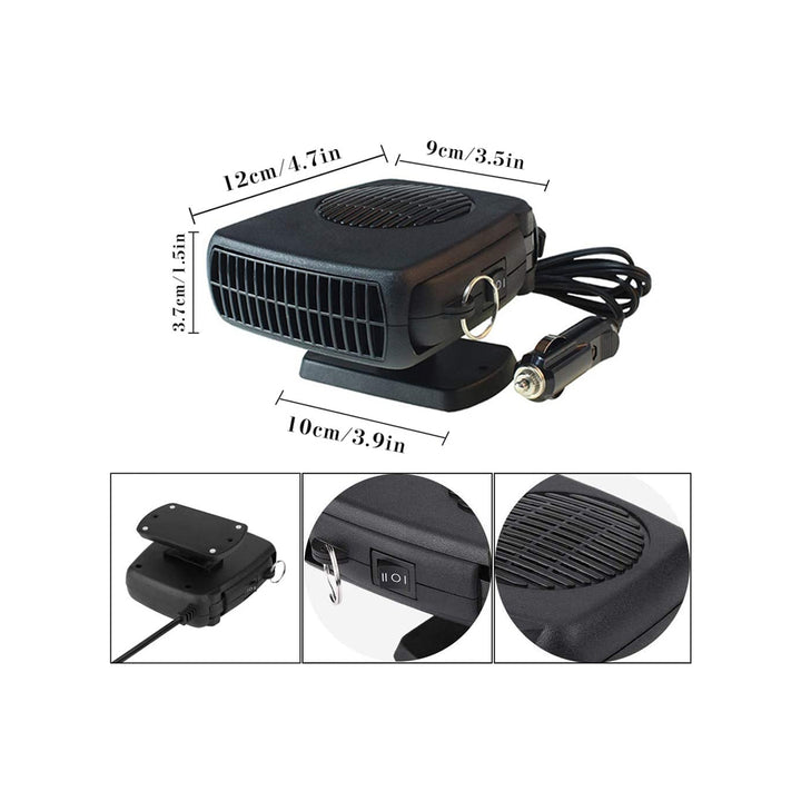 12V Car Heater Defogging and Defrosting Noiseless Electric Heater