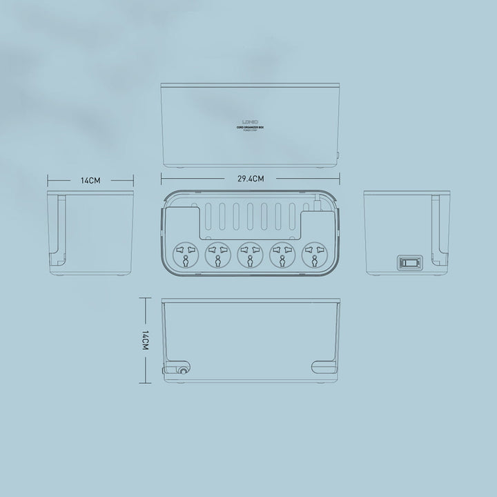 LDNIO Management Power Strip Box SC5309 With 5 Outlets and 3 USB Port -3.1A