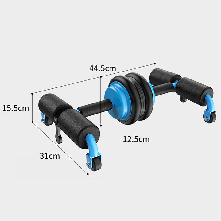 Multifunctional Abdominal Wheel Abdominal Muscle Training at Home with Knee Pad and Resistance Bands