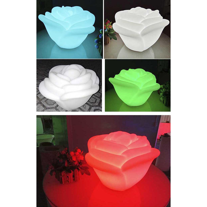 RGBW Energy Saving Rechargeable Night Light Rose Lamp with 4 Color Changing Modes