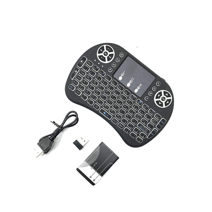 Mini Backlit Wireless Keyboard with Touchpad & Built in Lithium Battery (2.4G)