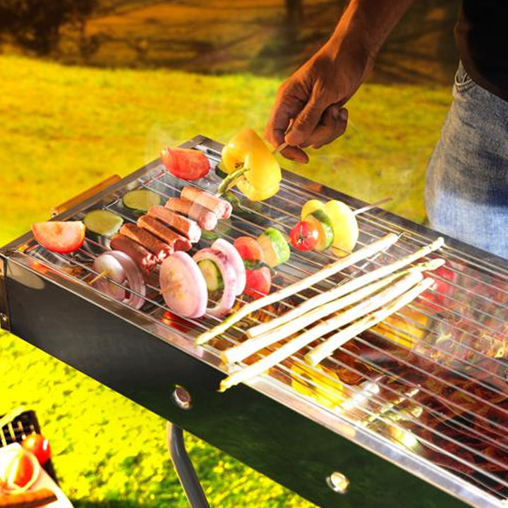 Stainless Steel Foldable Portable Barbecue Grill Holder