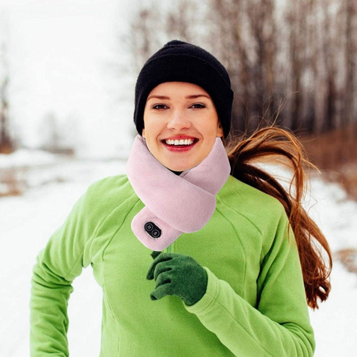 USB Heated Scarf 2 IN 1 Electric Warm Neck Wrap Vibration Massage USB Heat Shawl + Power bank as a free gift