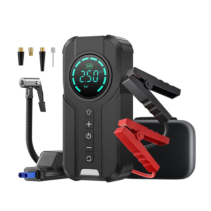 4 In 1 Car Jump Starter Air Pump Power Bank Lighting Portable Air Compressor Cars Battery Starters