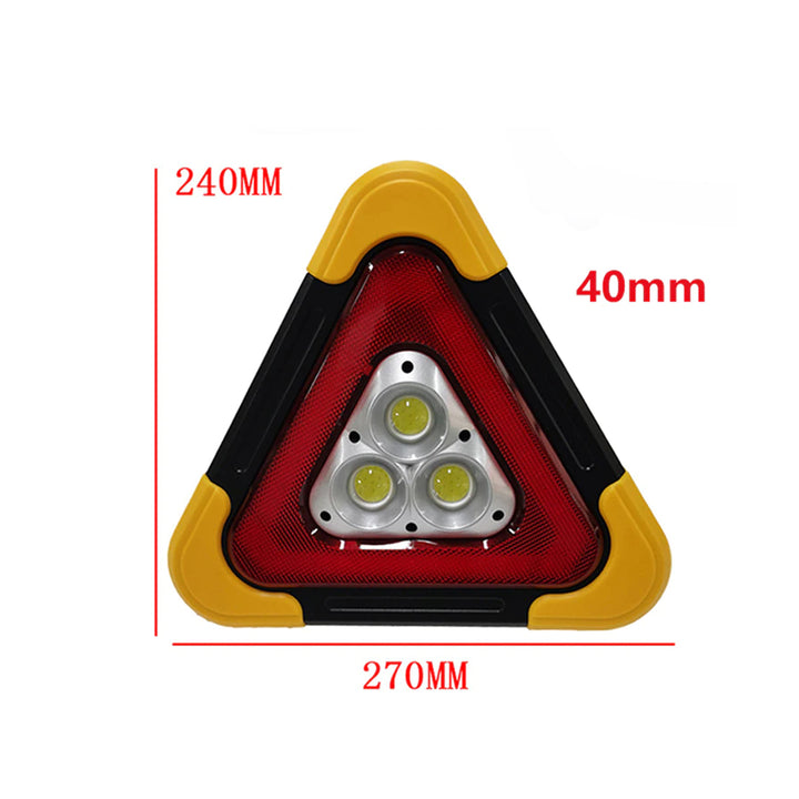 EMERGENCY WARNING TRIANGLE LIGHT - SOLAR & USB CHARGING