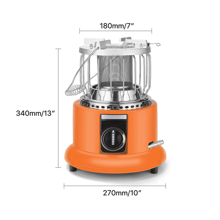 Portable Multi-Use Heating and Cooking Stainless Steel Gas Heater