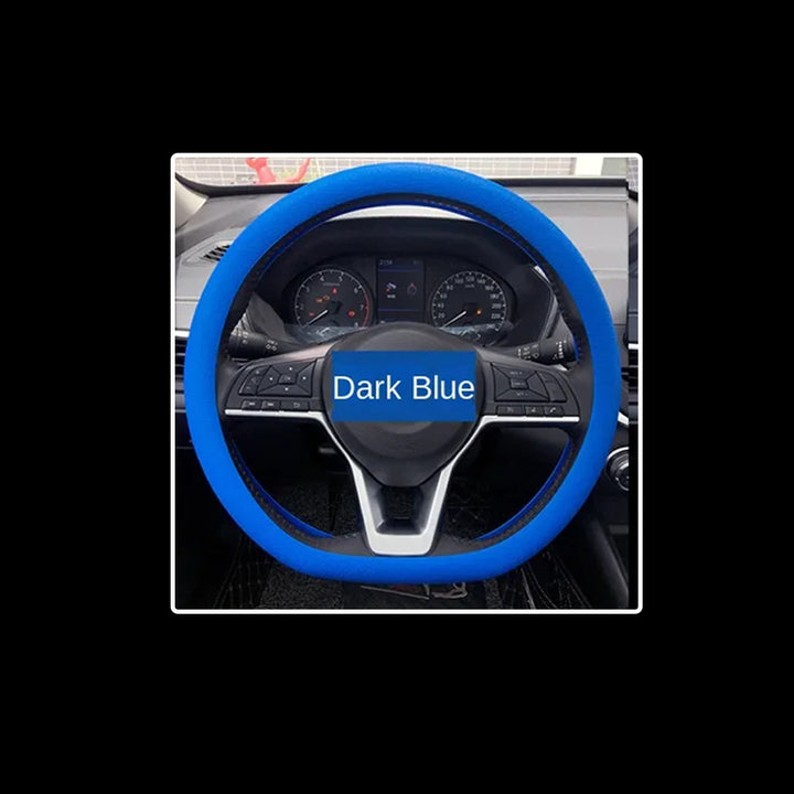 Interior Car Silicone Steering Wheel Cover Heat-Resistant Corrosion-Resistant and Non-Slip