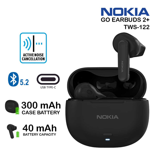 ايربودز Nokia Go 2 Pro TWS-222  صوت متوازن ومريح مع خاصية إلغاء الضوضاء 