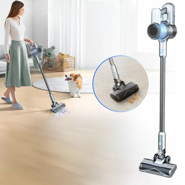 Powerology PPBCHA53 350W Cordless Stick Vacuum Cleaner with 3 Levels of 25000Pa Suction Power and HEPA Filter