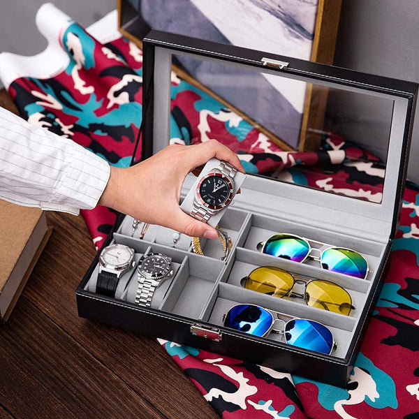 Watch and Glasses Organizer Box
