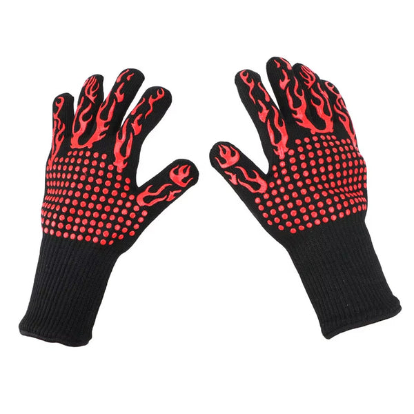Versatile High Temperature Insulated Silicone Gloves with Perfect Protection for Your Hands While Cooking and Grilling