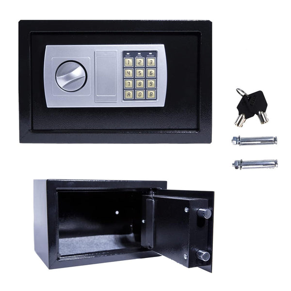 T-25 Electronic Digital Safe with Adjustable Digital Lock and Manual Lock with Two Keys 8 Liter Capacity