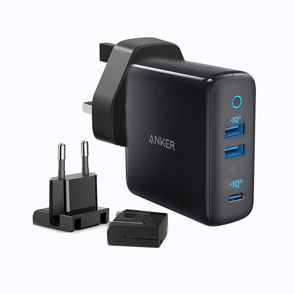 شاحن حائط Anker PowerPort III مع ثلاثة منافذ USB بقوة 65 واط ويدعم الشحن السريع