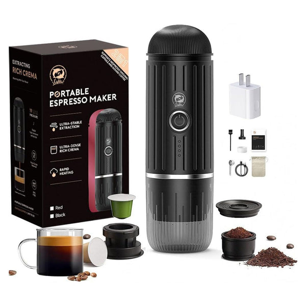 120W 19 Bar Portable Espresso Coffee Machine with 7500mAh Rechargeable Battery