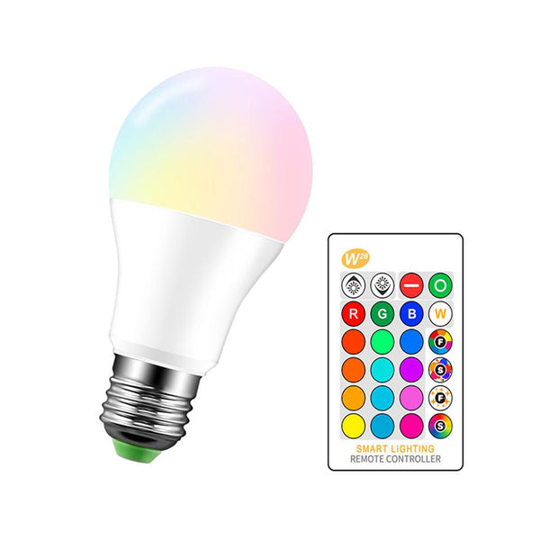 10W LED Color & White Bulb RGB+W E27 with Remote Control