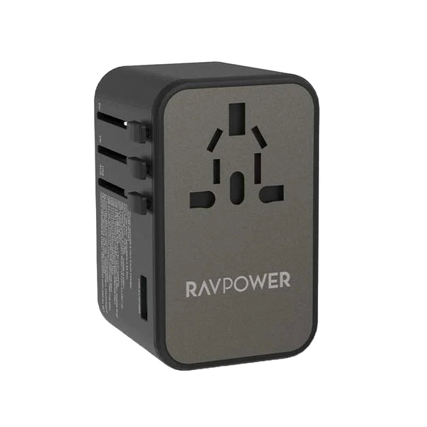 شاحن RAVPOWER RP-PC1043 بقوة 75 واط  للشحن السريع مع 3 منافذ