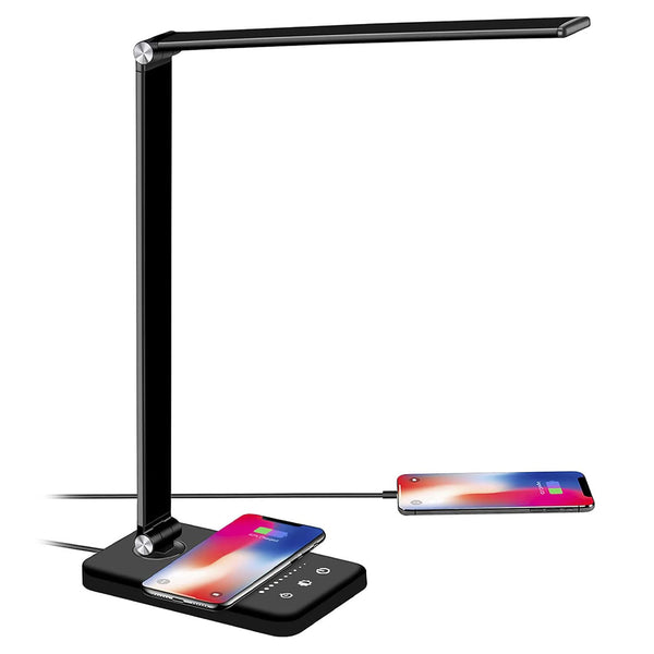 2-in-1 Wireless Charger & LED Desk Lamp 10 Modes & 5 Colors Foldable with Touch Control & Timer